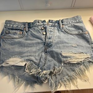 free people jean shorts